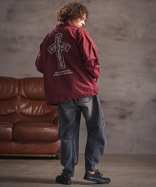 CAMBIO(カンビオ)の「mj11110- プリントコーチジャケット_Arch(2502116MCB)(その他アウター・メンズ・ブラック/バーガンディー/グレー系その他・XL/S/M/L)」の10枚目の写真