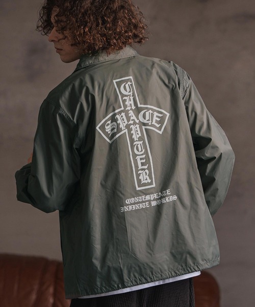 CAMBIO(カンビオ)の「mj11110- プリントコーチジャケット_Arch(2502116MCB)(その他アウター・メンズ・ブラック/バーガンディー/グレー系その他・XL/S/M/L)」の12枚目の写真