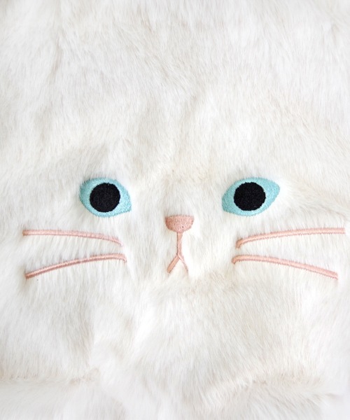 WOVEN(ウーヴン)の「WOVEN (ウーヴン) / エコファー ねこ フェイス 2WAY BAG 猫巾着 バッグ(ハンドバッグ・レディース・グレー/ホワイト/ブラック/ブラウン/ホワイト系・FREE)」の7枚目の写真