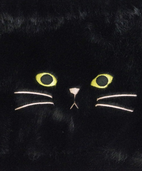WOVEN(ウーヴン)の「WOVEN (ウーヴン) / エコファー ねこ フェイス 2WAY BAG 猫巾着 バッグ(ハンドバッグ・レディース・グレー/ホワイト/ブラック/ブラウン/ホワイト系・FREE)」の8枚目の写真
