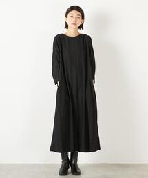 メルローズクレールMELROSE CLAIREライトダンガリーロング丈ワンピース コットンライトデニムシャツワンピース】｜MELROSE CLAIRE