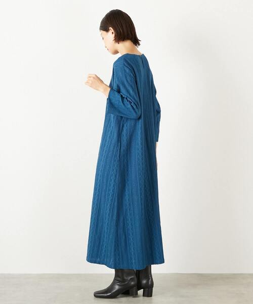 MELROSE claire(メルローズ クレール)の「【カットジャガードロングワンピース】(ワンピース・レディース・ブラック/ブルー/ベージュ・FREE)」の9枚目の写真
