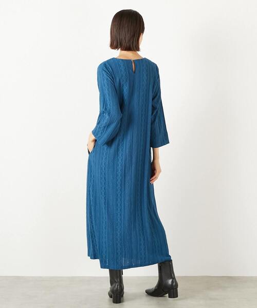 MELROSE claire(メルローズ クレール)の「【カットジャガードロングワンピース】(ワンピース・レディース・ブラック/ブルー/ベージュ・FREE)」の10枚目の写真