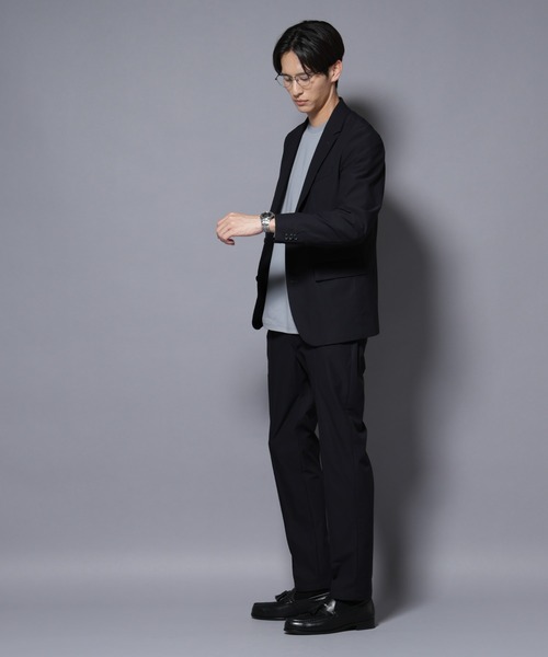 NANO universe(ナノユニバース)の「「N JACKET BASIC」TEXBRID(R) ツイルジャケット/ストレッチ・撥水(セットアップ可)(テーラードジャケット・メンズ・ダークネイビー/グリーン系その他4・S/M/L)」の8枚目の写真