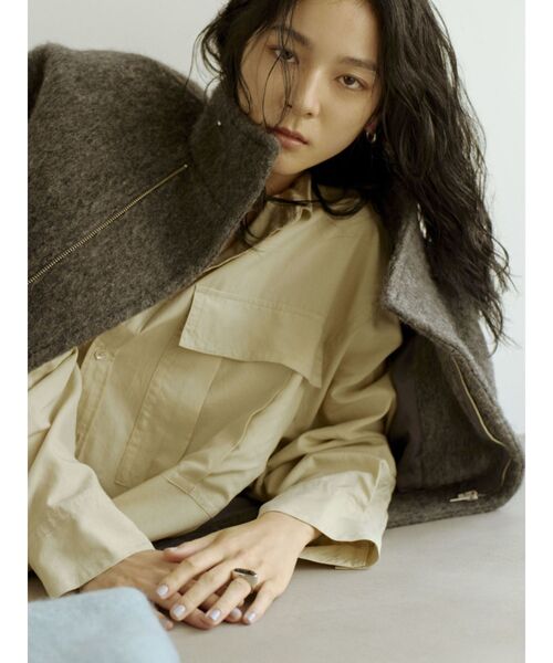 Ungrid（アングリッド）の「アルパカ混ミドル丈スタンドカラーコート