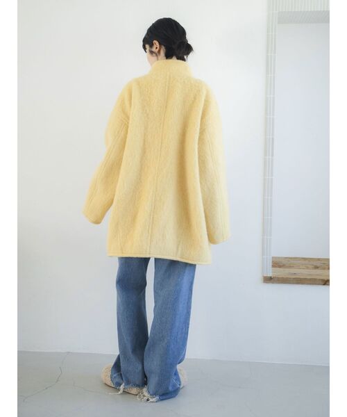 アルパカ混ミドル丈スタンドカラーコート（ダウンジャケット/コート