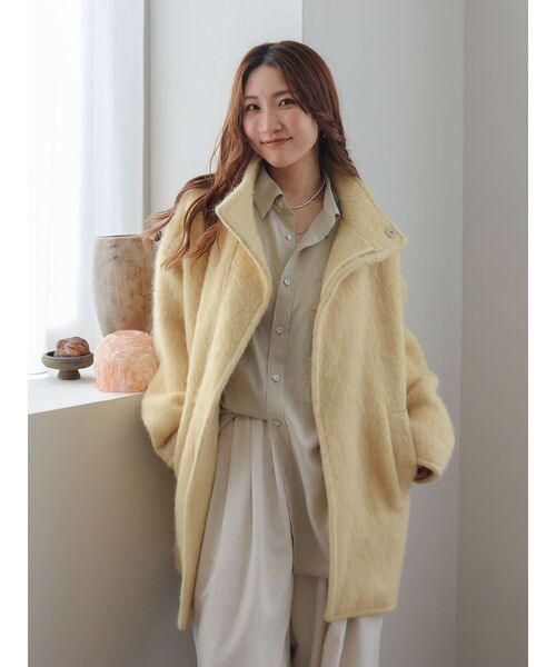 Ungrid（アングリッド）の「アルパカ混ミドル丈スタンドカラーコート