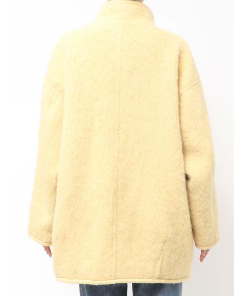 アルパカ混ミドル丈スタンドカラーコート（ダウンジャケット/コート