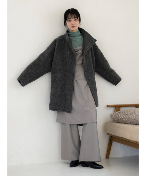 アングリッド アルパカ混ミドル丈スタンドカラーコート アルパカ混ミドル丈スタンドカラーコート（ダウンジャケット/コート