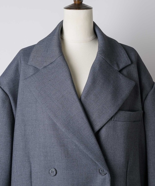 yae（ヤエ）の「Fur blocking coat / ファーブロッキングジャケット（テーラードジャケット・レディース・ブラック/グレー・FREE）」の12枚目の写真