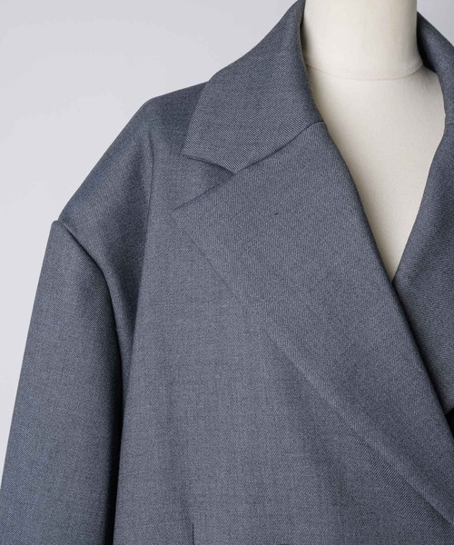 yae（ヤエ）の「Fur blocking coat / ファーブロッキングジャケット（テーラードジャケット・レディース・ブラック/グレー・FREE）」の14枚目の写真