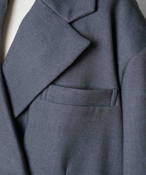 yae（ヤエ）の「Fur blocking coat / ファーブロッキングジャケット（テーラードジャケット・レディース・ブラック/グレー・FREE）」の5枚目の写真