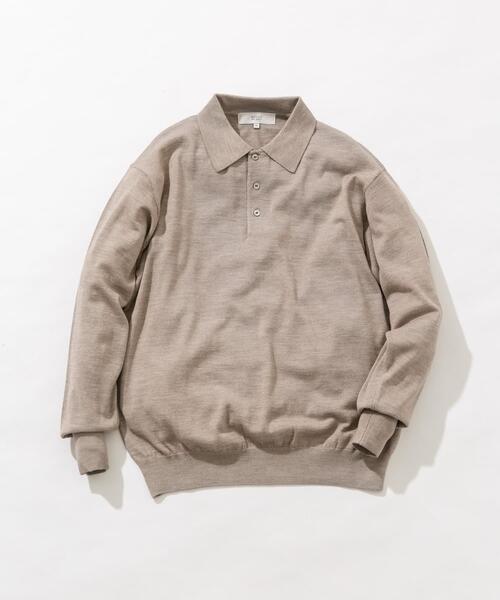 URBAN RESEARCH ROSSO MEN(アーバンリサーチロッソメン)の「イタリア糸メリノウールニットポロシャツ(ニット/セーター・メンズ・ダークブラウン/ネイビー/グレー系その他/ブラック/グレー・MEDIUM/LARGE)」の11枚目の写真