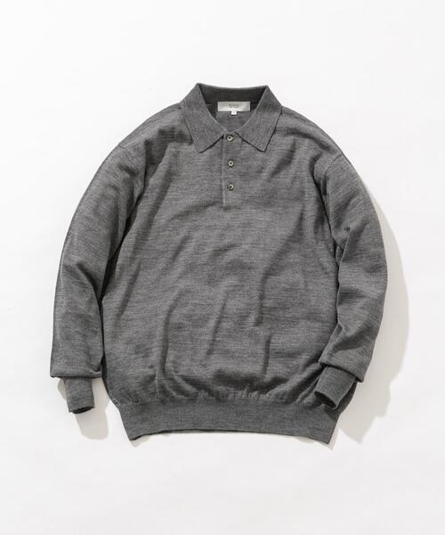 URBAN RESEARCH ROSSO MEN(アーバンリサーチロッソメン)の「イタリア糸メリノウールニットポロシャツ(ニット/セーター・メンズ・ダークブラウン/ネイビー/グレー系その他/ブラック/グレー・MEDIUM/LARGE)」の19枚目の写真