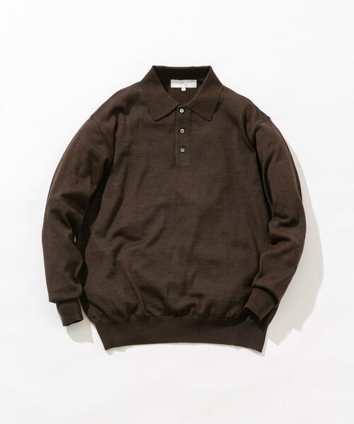 セール】イタリア糸メリノウールニットポロシャツ（ニット/セーター