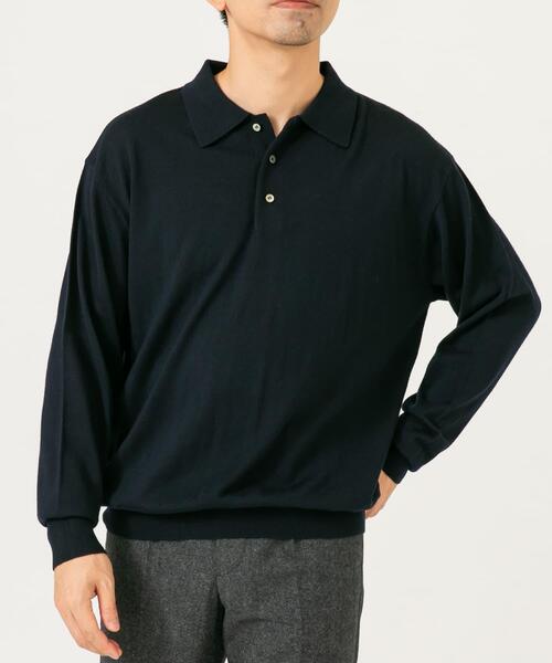 セール】イタリア糸メリノウールニットポロシャツ（ニット/セーター