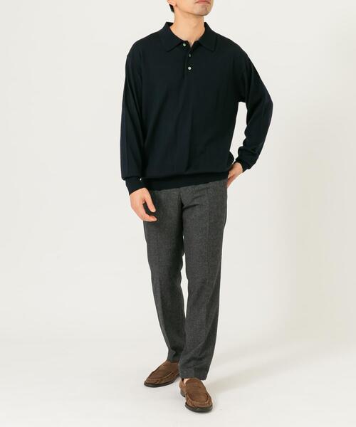セール】イタリア糸メリノウールニットポロシャツ（ニット/セーター