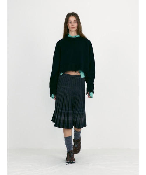 LOW CLASSIC（ロウ　クラシック）の「REVERSIBLE WOOL PLEATS SKIRTS（スカート・レディース・マルチ・S）」の11枚目の写真