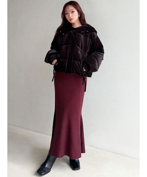 RESEXXY(リゼクシー)の「ボウタイマーメイドニットワンピース(ワンピース・レディース・チャコールグレー/アイボリー/レッド・FREE)」の22枚目の写真