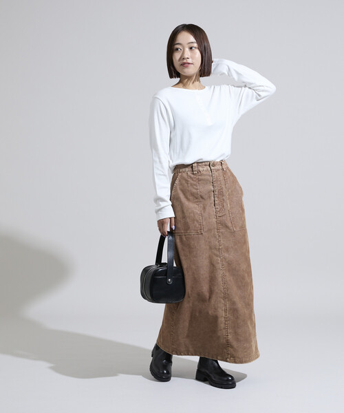 BLAMINK コットン コーデュロイ　タイト スカート A DAY IN THE LIFE パンツ コーデュロイ タイトスカート レディース