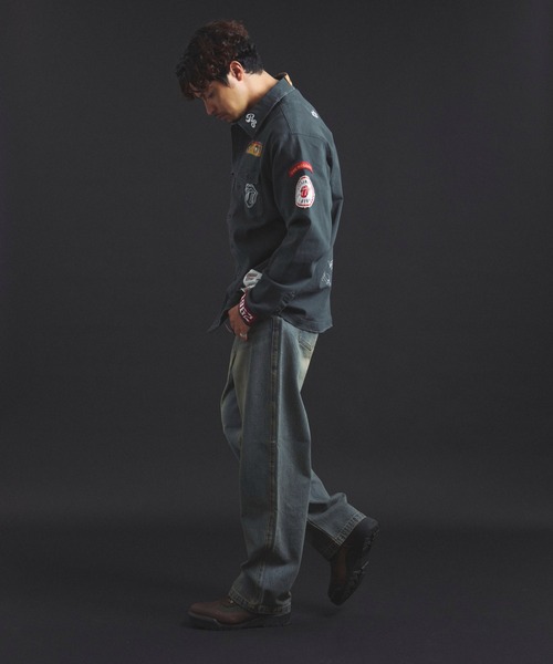 JACKROSE（ジャックローズ）の「B-TRS-Lips&Tongue カットオフワッペンシャツJKT（シャツ/ブラウス・メンズ・ブラック/カーキ/インディゴブルー・M/L）」の16枚目の写真