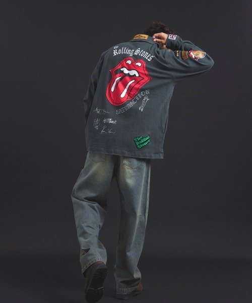 JACKROSE（ジャックローズ）の「B-TRS-Lips&Tongue カットオフワッペンシャツJKT（シャツ/ブラウス・メンズ・ブラック/カーキ/インディゴブルー・M/L）」の20枚目の写真