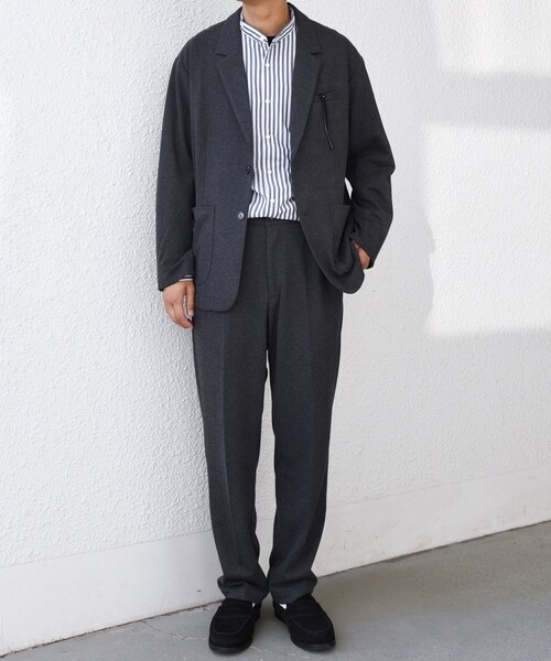 SHIPS any（シップス エニィ）の「SHIPS any: 360° THE CIRCLE STRETCH ウールライク ジャケット(セットアップ対応)◇（テーラードジャケット・メンズ・ベージュ/ダークグレー/ブラック・SMALL/MEDIUM/LARGE/X-LARGE）」の4枚目の写真