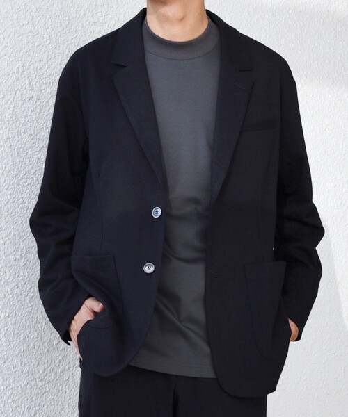 SHIPS any（シップス エニィ）の「SHIPS any: 360° THE CIRCLE STRETCH ウールライク ジャケット(セットアップ対応)◇（テーラードジャケット・メンズ・ベージュ/ダークグレー/ブラック・SMALL/MEDIUM/LARGE/X-LARGE）」の11枚目の写真