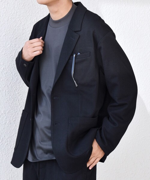 SHIPS any（シップス エニィ）の「SHIPS any: 360° THE CIRCLE STRETCH ウールライク ジャケット(セットアップ対応)◇（テーラードジャケット・メンズ・ベージュ/ダークグレー/ブラック・SMALL/MEDIUM/LARGE/X-LARGE）」の12枚目の写真