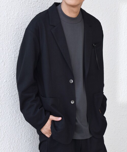 eimyっω) SHIPS any: 360° THE CIRCLE STRETCH ウールライク ジャケット