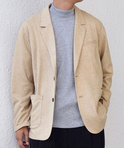 SHIPS any（シップス エニィ）の「SHIPS any: 360° THE CIRCLE STRETCH ウールライク ジャケット(セットアップ対応)◇（テーラードジャケット・メンズ・ベージュ/ダークグレー/ブラック・SMALL/MEDIUM/LARGE/X-LARGE）」の16枚目の写真