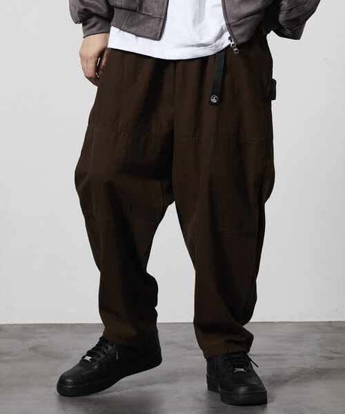 限定展開 ワイドシルエット ダック ダブルニー クライミングパンツ