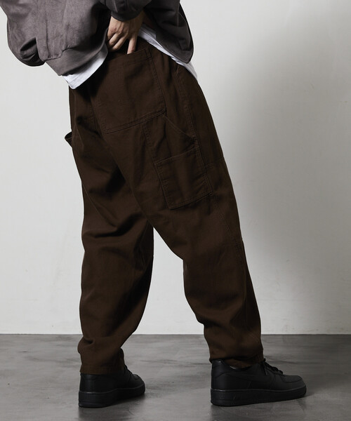 FREAK'S STORE（フリークスストア）の「限定展開 ワイドシルエット ダック ダブルニー クライミングパンツ（その他パンツ・メンズ・チャコールグレー/ベージュ/ブラウン/ブラック・MEDIUM/LARGE/SMALL）」の10枚目の写真