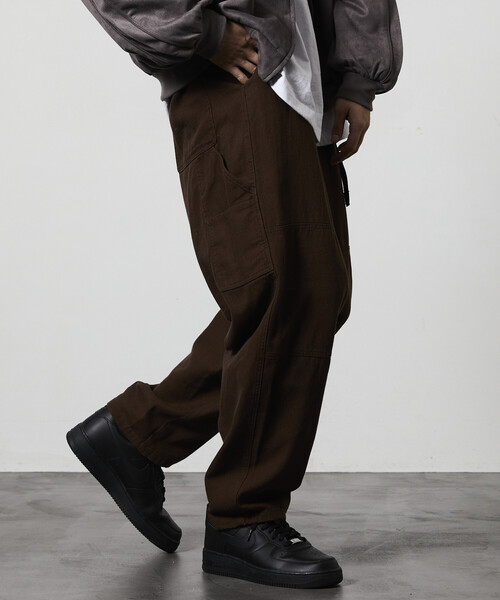 FREAK'S STORE（フリークスストア）の「限定展開 ワイドシルエット ダック ダブルニー クライミングパンツ（その他パンツ・メンズ・チャコールグレー/ベージュ/ブラウン/ブラック・MEDIUM/LARGE/SMALL）」の11枚目の写真