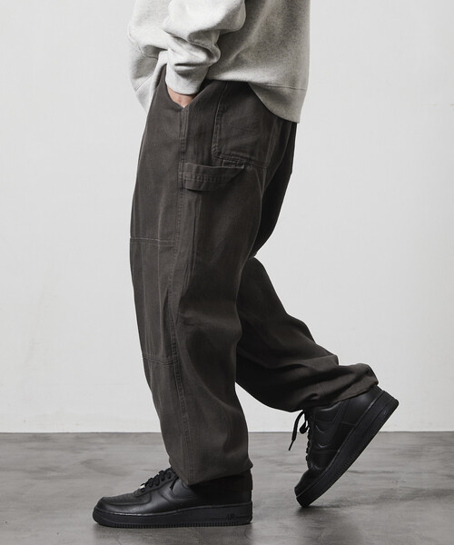 FREAK'S STORE（フリークスストア）の「限定展開 ワイドシルエット ダック ダブルニー クライミングパンツ（その他パンツ・メンズ・チャコールグレー/ベージュ/ブラウン/ブラック・MEDIUM/LARGE/SMALL）」の16枚目の写真