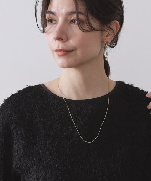 OPAQUE.CLIP（オペークドットクリップ）の「しずくメタルY字スライドチェーンネックレス（ネックレス・レディース・シルバー/ゴールド・00）」の4枚目の写真