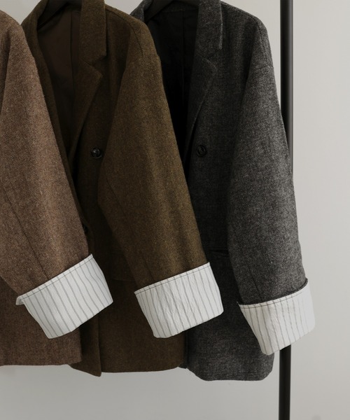 hellam（へラム）の「ツイードダブルオーバージャケット（テーラード