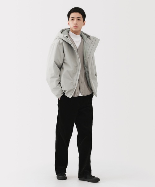 無印良品（ムジルシリョウヒン）の「紳士　防風撥水中わたフードジャケット（その他アウター・メンズ・ブラック/ライトグレー系/ダークネイビー/ダークブラウン系・S/M/L/XL）」の12枚目の写真