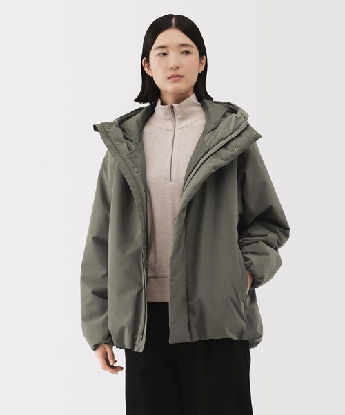 紳士 防風撥水中わたフードジャケット（その他アウター）｜無印良品