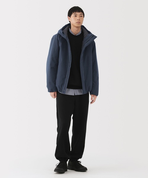 紳士 防風撥水中わたフードジャケット（その他アウター）｜無印良品