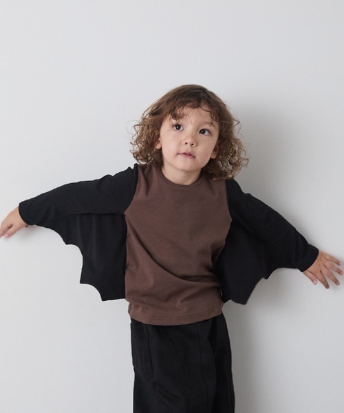 riziere（リジェール）の「コウモリプルオーバー（Tシャツ/カットソー・キッズ・ブラック/ブラウン・130/120/110/100/90）」の2枚目の写真