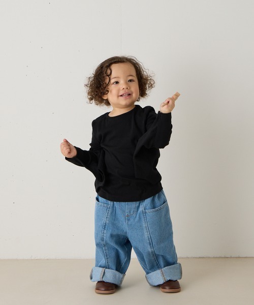 riziere（リジェール）の「コウモリプルオーバー（Tシャツ/カットソー・キッズ・ブラック/ブラウン・130/120/110/100/90）」の3枚目の写真