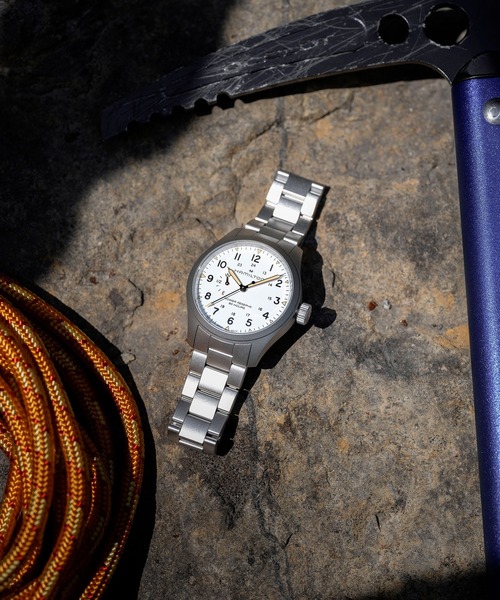 HAMILTON（ハミルトン）の「HAMILTON [ハミルトン] 腕時計 Khaki Field （カーキ フィールド） Power Reserve メカニカル 機械式 40MM ホワイト×シルバー（アナログ腕時計・メンズ・ホワイト・FREE）」の7枚目の写真