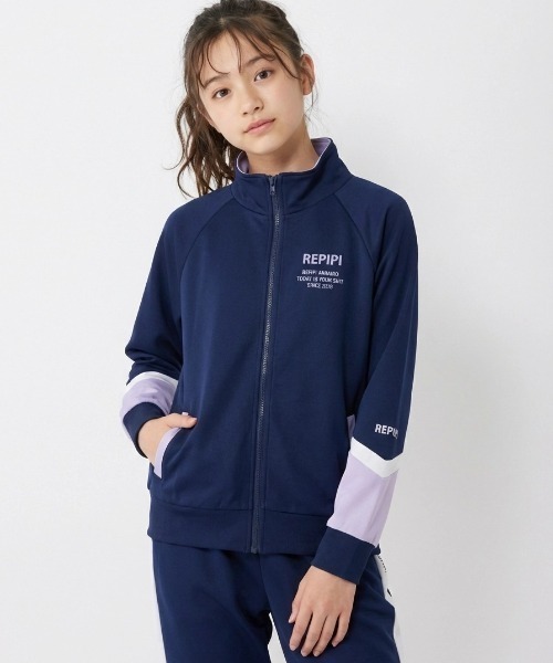repipi armario（レピピ アルマリオ）の「ジャージ上下セット（ジャージ・キッズ・ブラック/ネイビー/チャコールグレー・140/150/160/170）」の3枚目の写真