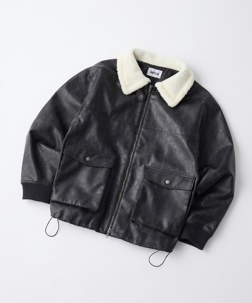 セール】【Snap club】2WAYヴィンテージライク襟ボア切り替えフライト