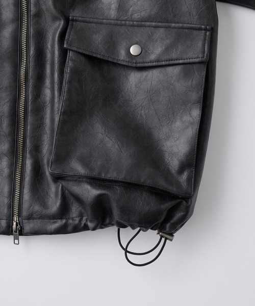 セール】【Snap club】2WAYヴィンテージライク襟ボア切り替えフライト