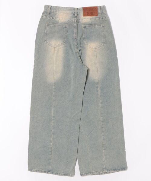 TONE SELECT WEAR(トーンセレクトウェア)の「【URGE:】ハイウエスト ワイド デニム パンツ(デニムパンツ・レディース・ブルー・SMALL/MEDIUM/LARGE/X-LARGE)」の2枚目の写真