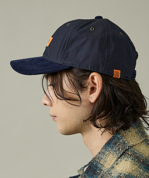 ABAHOUSE（アバハウス）の「【UNIVERSAL OVERALL / ユニバーサルオーバーオール】UO OILED COTTON COMBI CAP / オイルドコットン チェックコンビキャップ（キャップ・メンズ・カーキ/ブラック/ネイビー・フリー）」の3枚目の写真