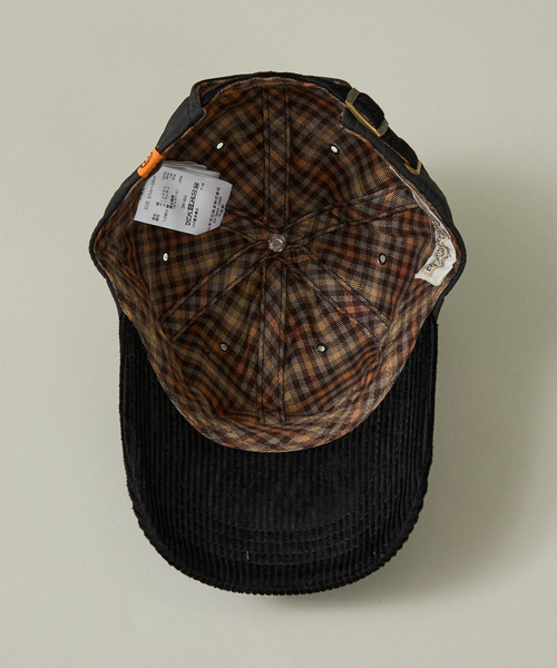 ABAHOUSE（アバハウス）の「【UNIVERSAL OVERALL / ユニバーサルオーバーオール】UO OILED COTTON COMBI CAP / オイルドコットン チェックコンビキャップ（キャップ・メンズ・カーキ/ブラック/ネイビー・フリー）」の15枚目の写真