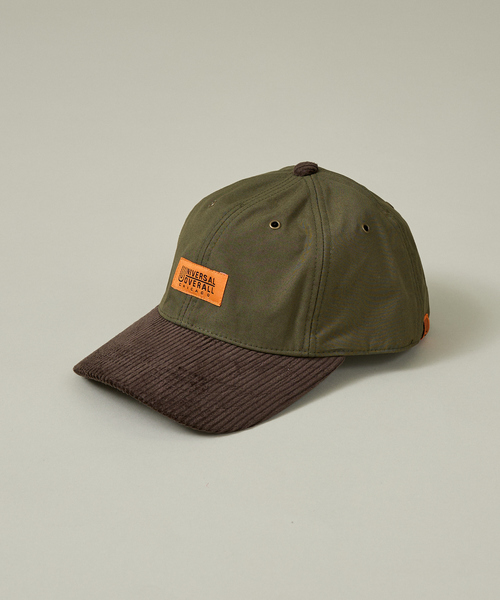 ABAHOUSE（アバハウス）の「【UNIVERSAL OVERALL / ユニバーサルオーバーオール】UO OILED COTTON COMBI CAP / オイルドコットン チェックコンビキャップ（キャップ・メンズ・カーキ/ブラック/ネイビー・フリー）」の6枚目の写真